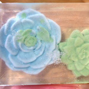 vegan glow succulent soap
